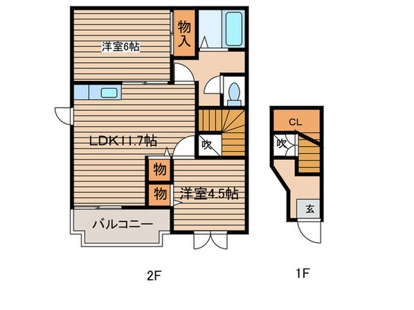 ベルテシェルＢの物件間取画像